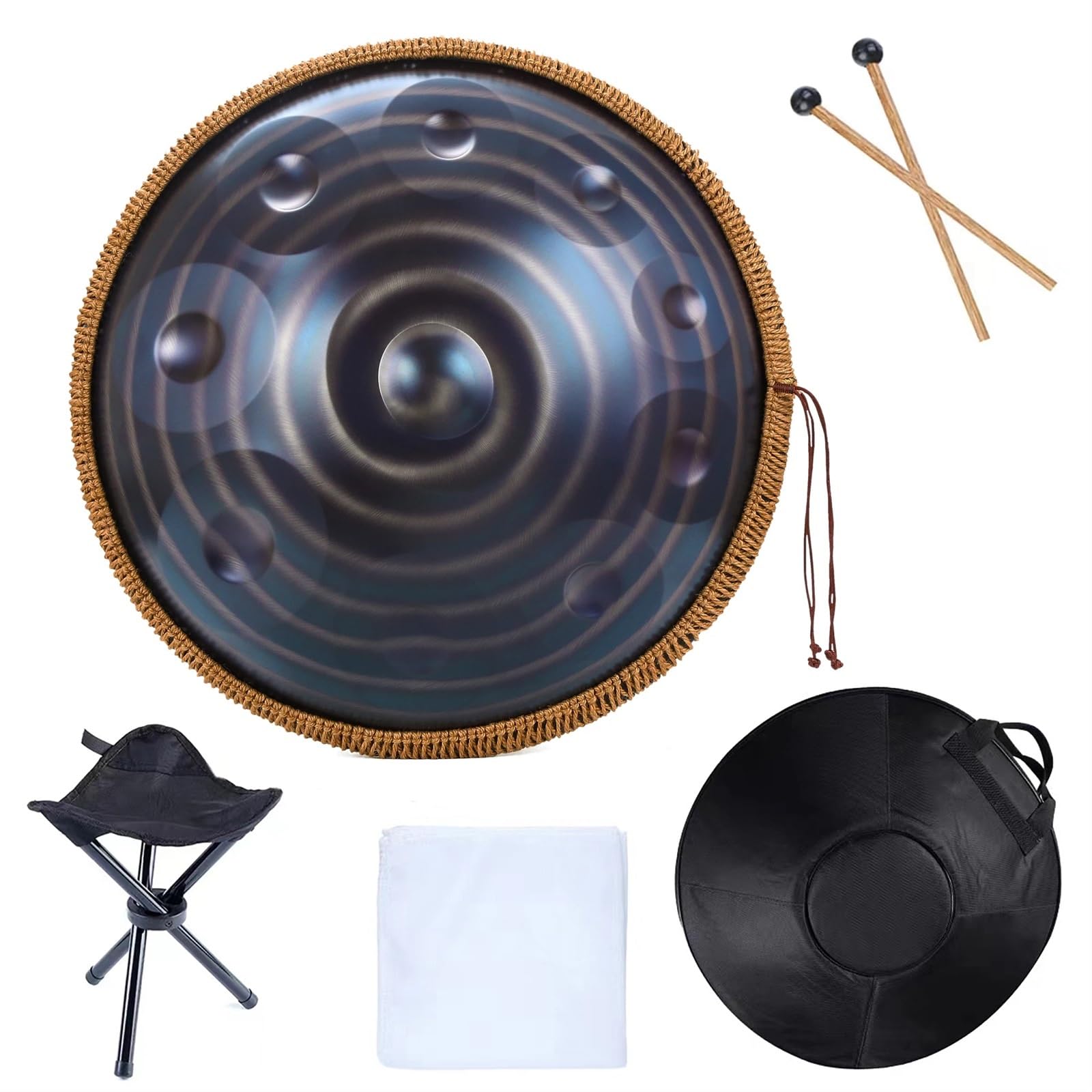 Amazon | ハンドパンドラム ハンドパン 432HZ 10 ノート D マイナー